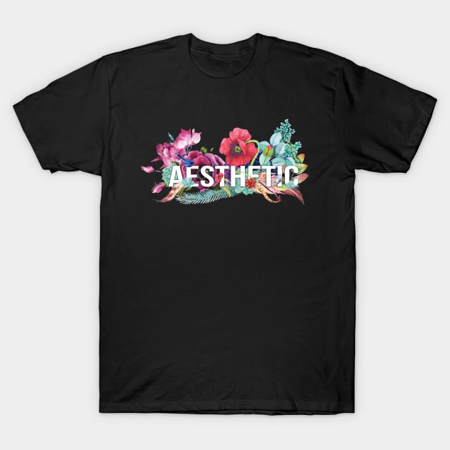 Floral Aesthetic T-Shirt by chelbi_mar